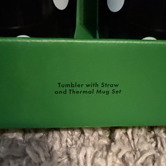 Kate Spade Black Tumbler Set with White Polka Dots - Picture 3 of 5
